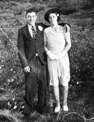 056: James Mulrooney and Elizabeth Rodgers wedding. (1942) [courtesy of Albert Walsh]  - James son of Patrick Mulrooney &amp;amp; Anastasia Walsh; Elizabeth from Merasheen.